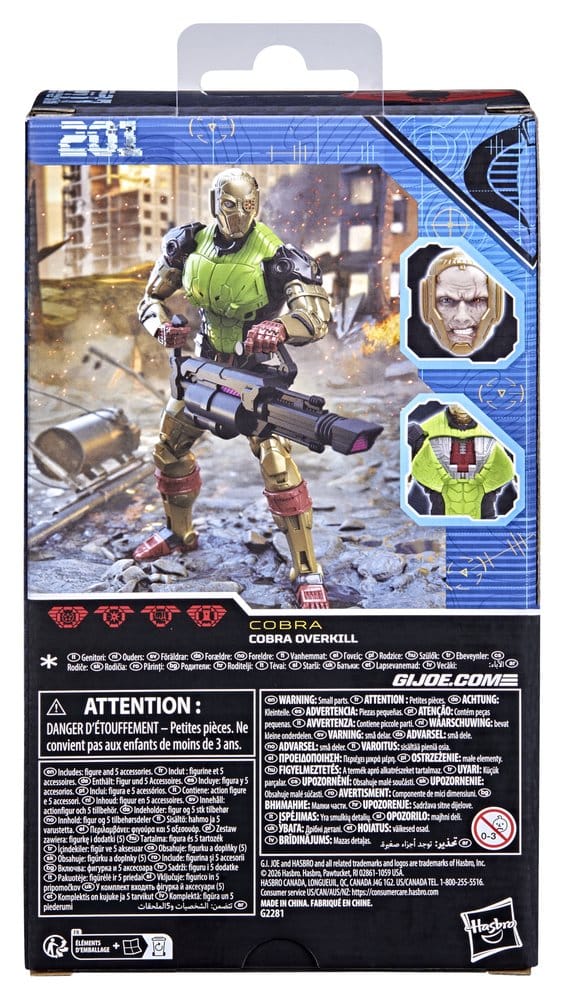 Hasbro G.I. Joe Classified Series Cobra Overkill 201 Actionfigur