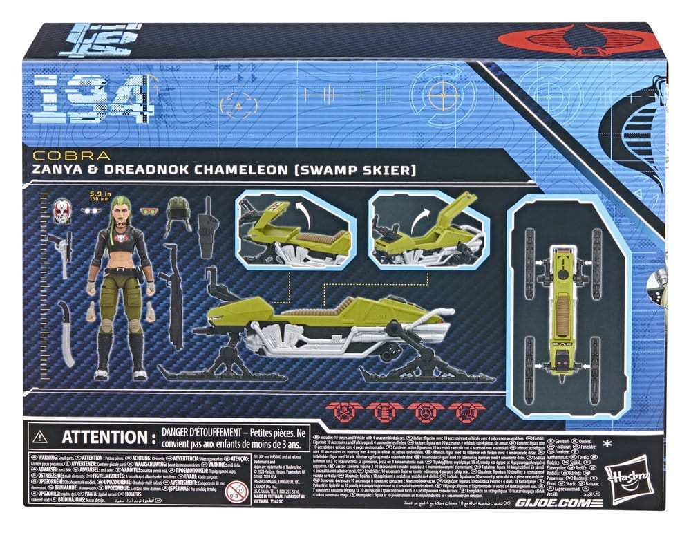 Hasbro G.I. Joe Classified Series Zanya Und Dreadnok Chameleon Swamp Skier Fahrzeug Actionfigur