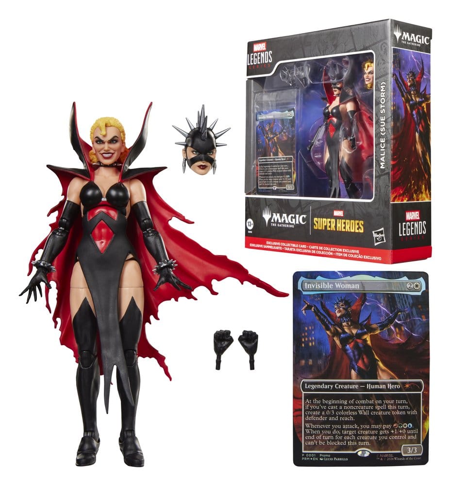 Hasbro Magic The Gathering Marvel Super Heroes Fantastic Four Malice (Sue Storm) Marvel Legends Actionfigur
