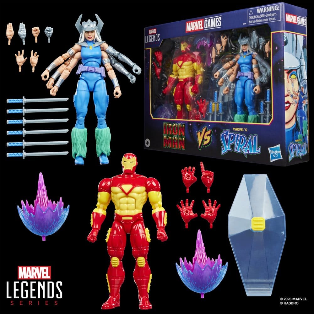 Hasbro Marvel Games Iron Man Marvel’s Spiral Marvel Legends 2er-Pack Actionfiguren