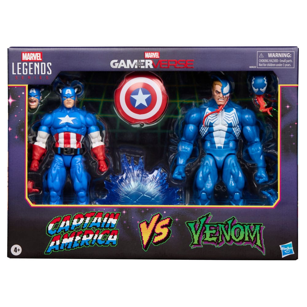 Hasbro Marvel Legends Gamerverse Captain America Vs Venom 2er-Pack Actionfiguren