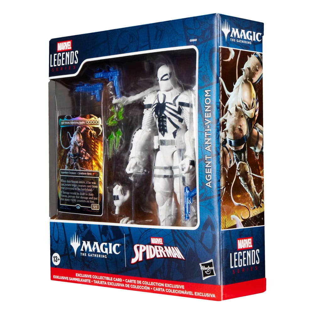 Hasbro Marvel Legends Magic The Gathering Agent Anti-Venom plus exklusive Foil-Karte Actionfigur