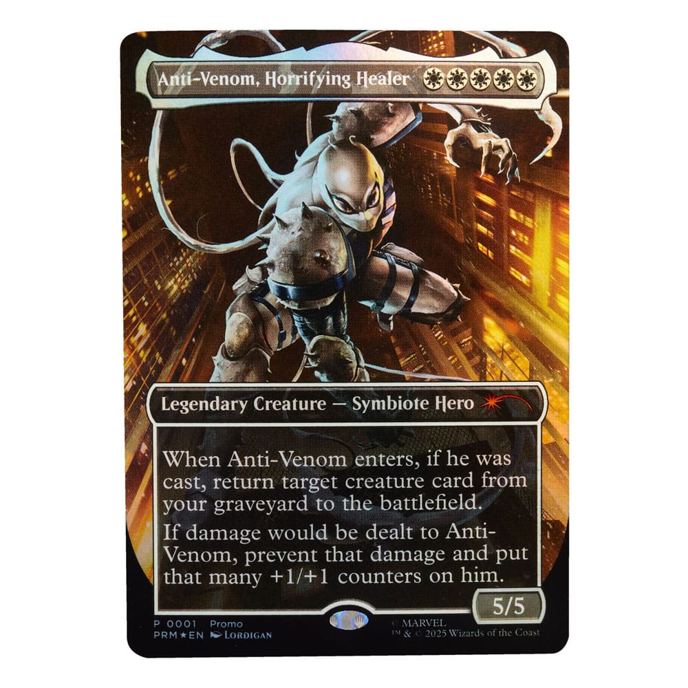 Hasbro Marvel Legends Magic The Gathering Agent Anti-Venom plus exklusive Foil-Karte Actionfigur