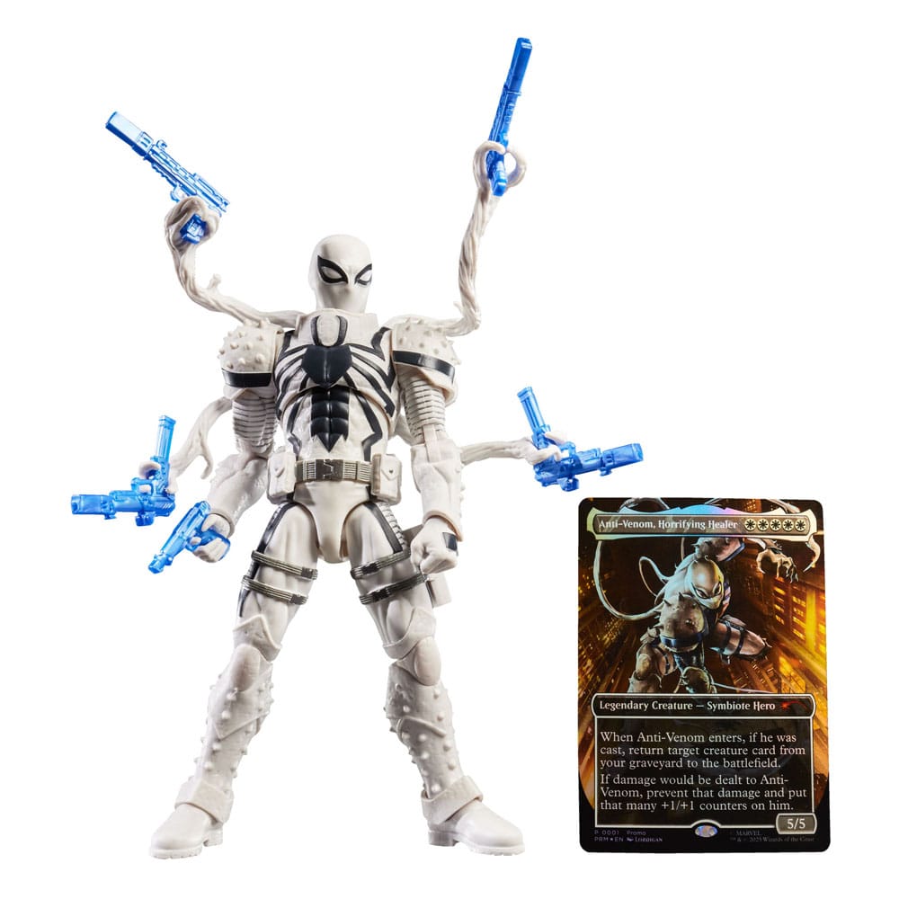 Hasbro Marvel Legends Magic The Gathering Agent Anti-Venom plus exklusive Foil-Karte Actionfigur