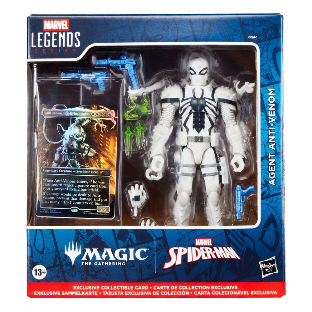 Hasbro Marvel Legends Magic The Gathering Agent Anti-Venom plus exklusive Foil-Karte Actionfigur