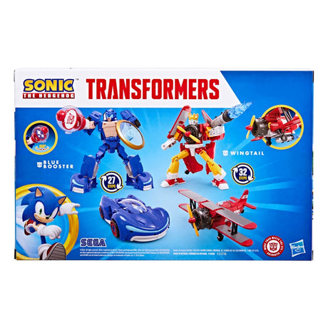 Hasbro Sonic the Hedgehog x Transformers Actionfiguren 2er-Pack Wingtail & Blue Booster