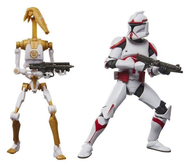 Hasbro Star Wars Battlefront II Phase I Assault Trooper & Battle Droid Officer Black Series 2er-Pack Actionfiguren