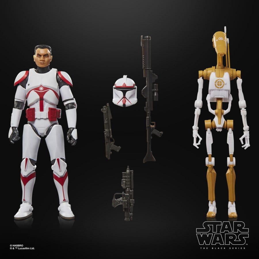 Hasbro Star Wars Battlefront II Phase I Assault Trooper & Battle Droid Officer Black Series 2er-Pack Actionfiguren
