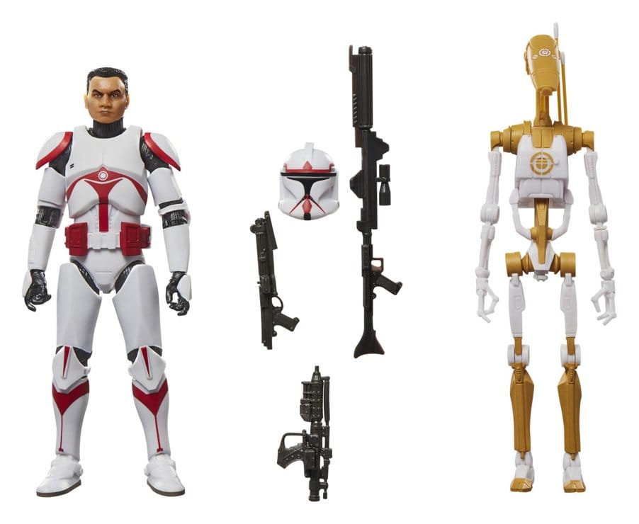 Hasbro Star Wars Battlefront II Phase I Assault Trooper & Battle Droid Officer Black Series 2er-Pack Actionfiguren