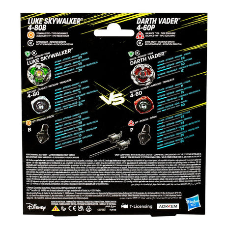 Hasbro Star Wars Beyblade X Luke Skywalker Und Darth Vader Collab