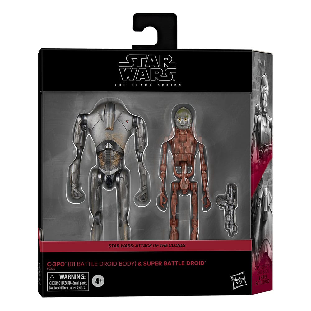 Hasbro Star Wars Episode II C-3PO (B1 Battle Droid Body) & Super Battle Droid Black Series Actionfiguren