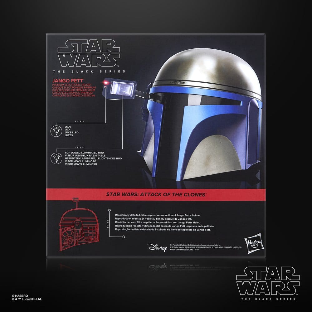 Hasbro Star Wars Episode II Jango Fett Black Series Elektronischer Helm
