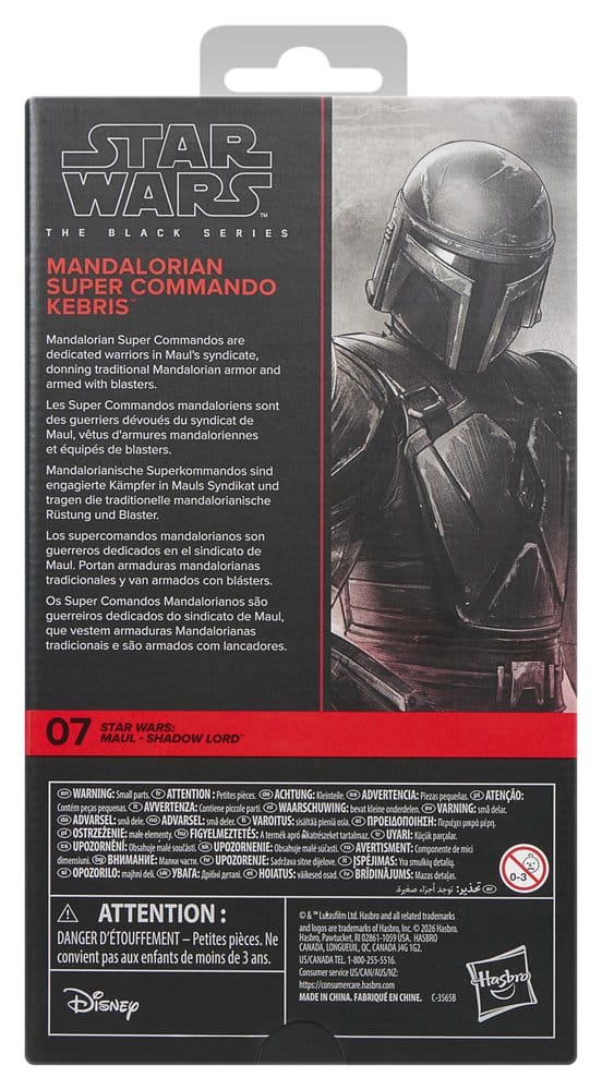 Hasbro Star Wars Maul Shadow Lord Mandalorian Super Commando Kebris Black Series Actionfigur