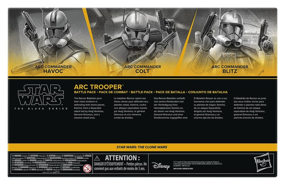 Hasbro Star Wars The Clone Wars ARC Trooper Havoc Colt & Blitz Black Series 3er-Pack Actionfiguren