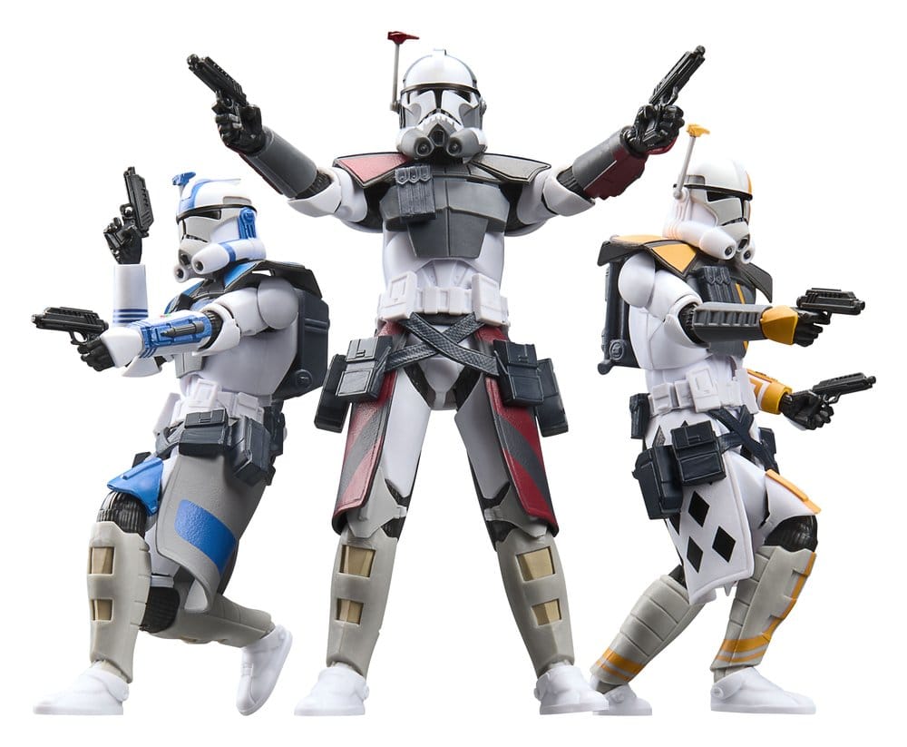 Hasbro Star Wars The Clone Wars ARC Trooper Havoc Colt & Blitz Black Series 3er-Pack Actionfiguren