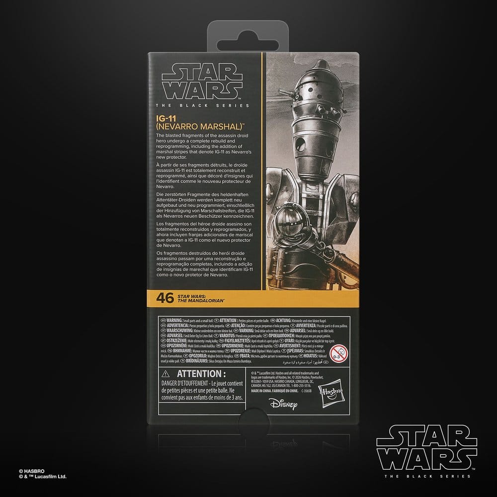 Hasbro Star Wars The Mandalorian IG-11 Nevarro Marshal Black Series Actionfigur