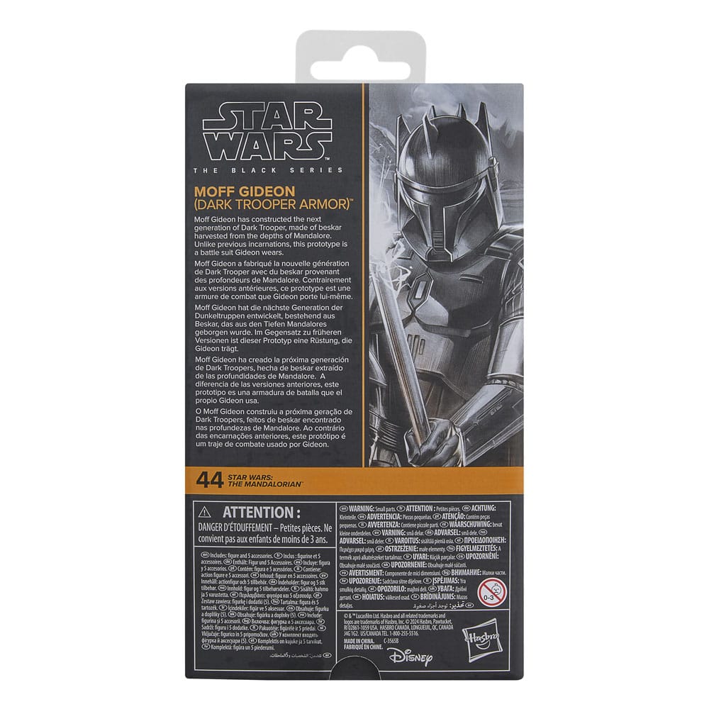 Hasbro Star Wars The Mandalorian Moff Gideon Dark Trooper Armor Black Series Actionfigur