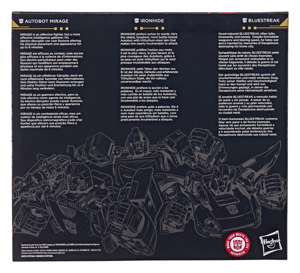 Hasbro Transformers Age Of The Primes Mirage Bluestreak Ironhide 3er-Pack Actionfiguren