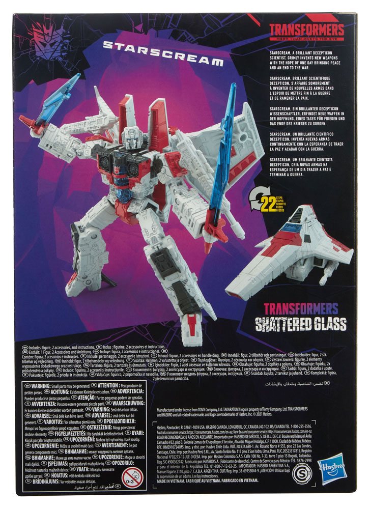 Hasbro Transformers Shattered Glass Starscream Voyager Class Actionfigur