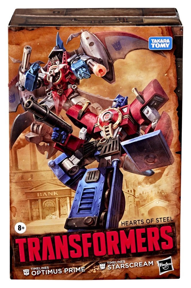 Hasbro Transformers Timelines Hearts of Steel Optimus Prime & Starscream Comic Edition Actionfiguren
