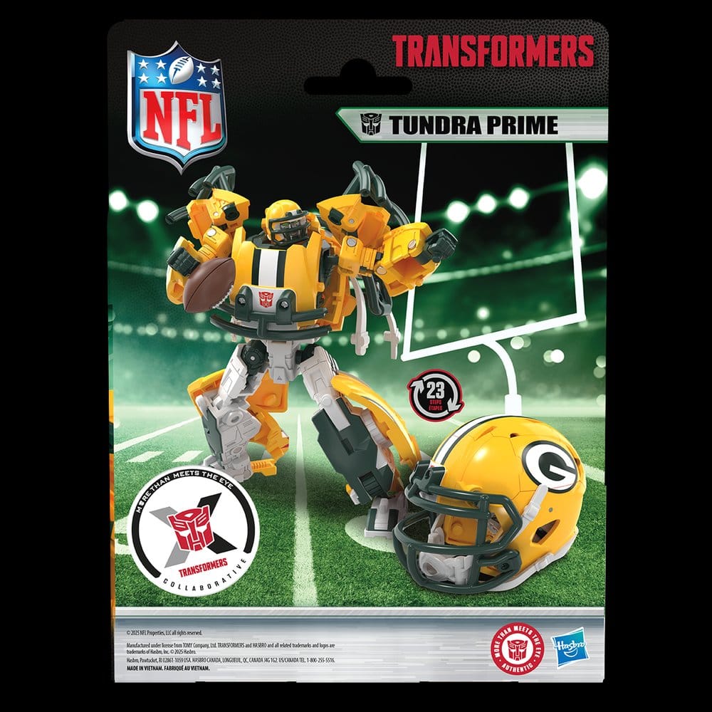 Hasbro Transformers X NFL Green Bay Packers Tundra Prime Actionfigur
