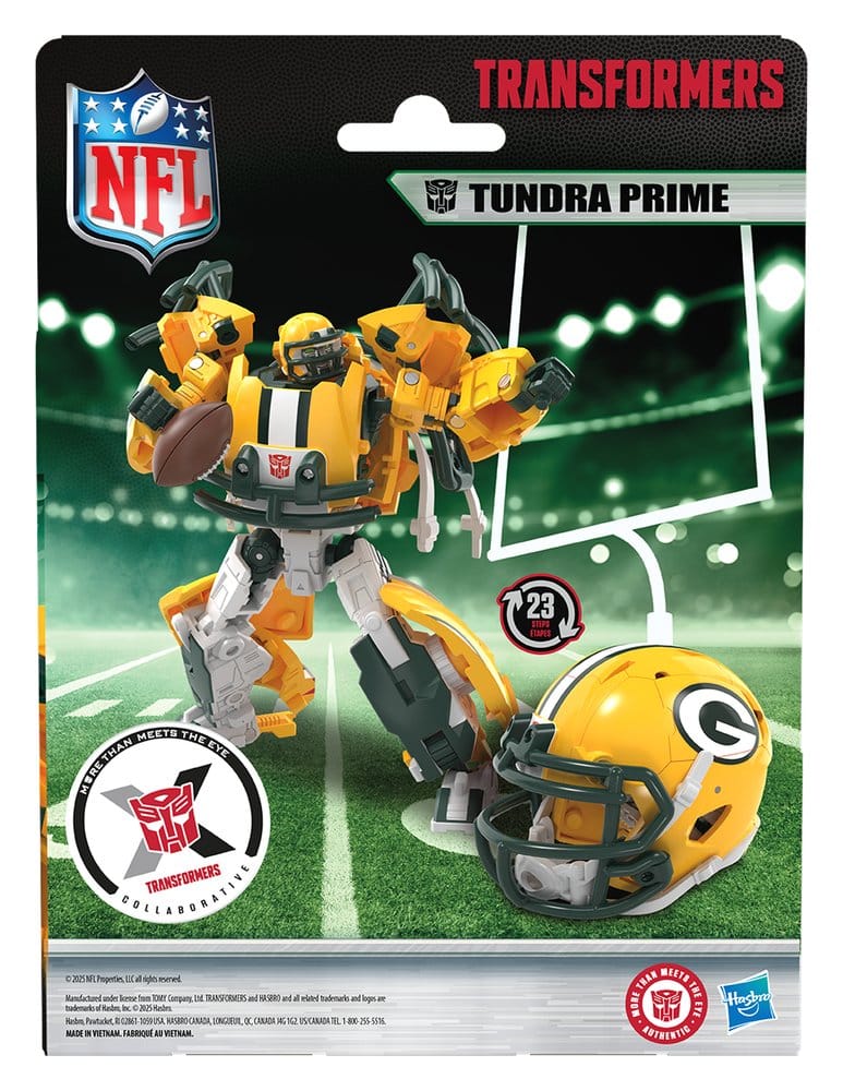 Hasbro Transformers X NFL Green Bay Packers Tundra Prime Actionfigur