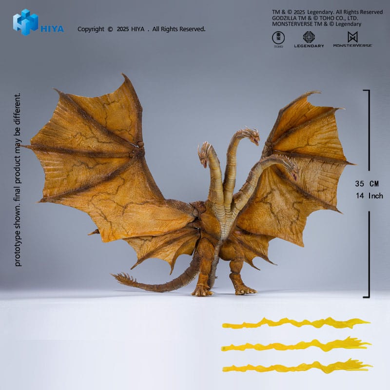 Hiya Toys Godzilla King of the Monsters 2019 King Ghidorah 2.0 Exquisite Basic Actionfigur