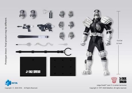 Hiya Toys Judge Dredd Exquisite Super Black & White Ver. 1/12 Actionfigur