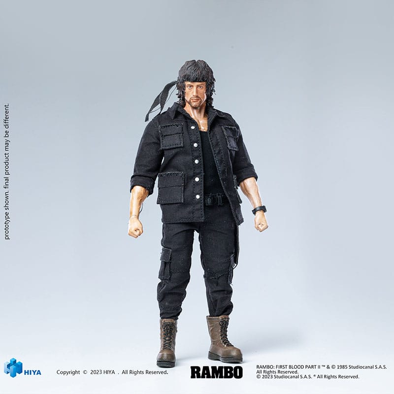 Hiya Toys Rambo First Blood II John Rambo Exquisite Super Series 1/12 Actionfigur