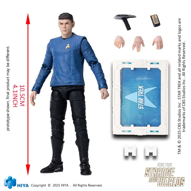 Hiya Toys Star Trek Strange New Worlds Spock Exquisite Mini Series 1/18 Actionfigur