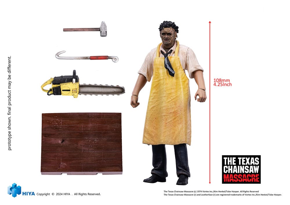 Hiya Toys Texas Chainsaw Massacre LeatherFace Killing Mask Exquisite Mini 1/18 Actionfigur