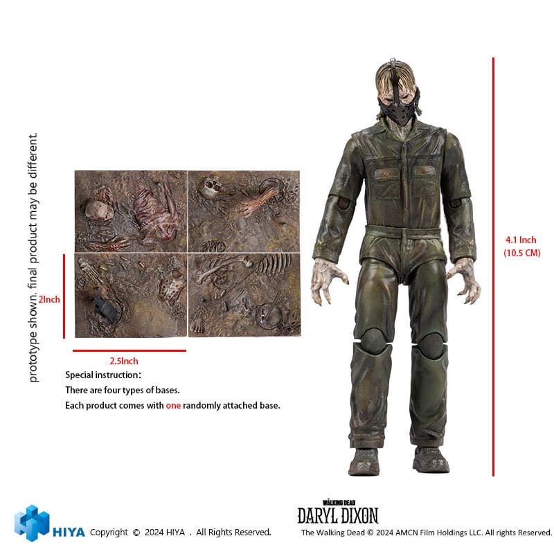 Hiya Toys The Walking Dead Exquisite Mini Daryl Dixon Dark Eyes Walker 1/18 Actionfigur