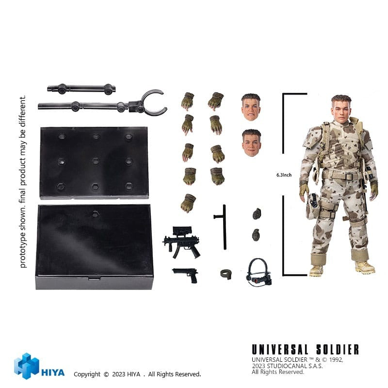 Hiya Toys Universal Soldier Luc Deveraux Jean-Claude van Damme 1/12 Actionfigur