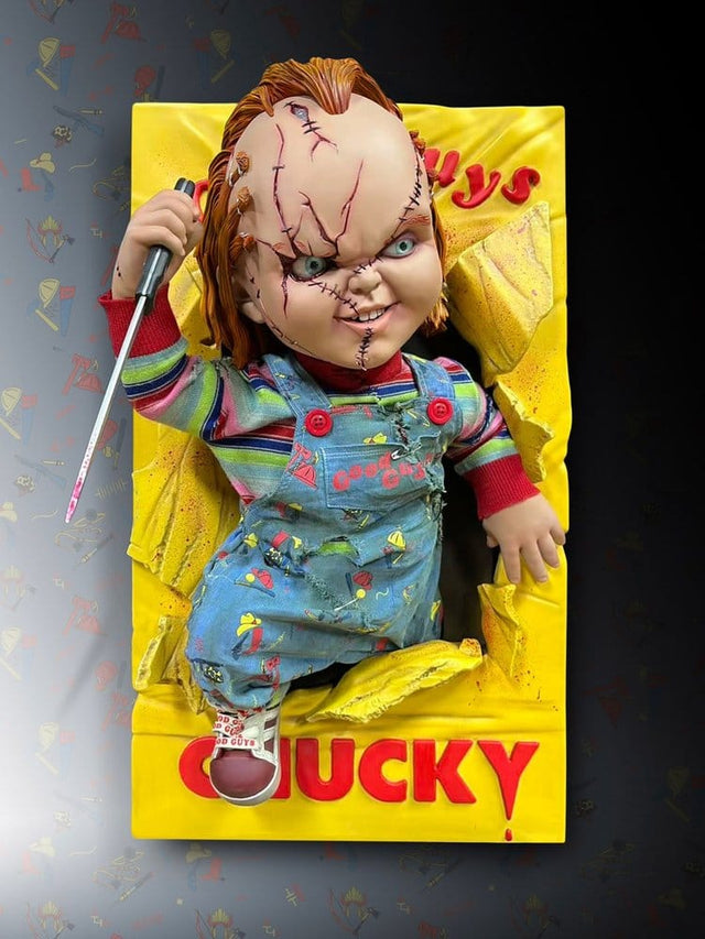 Hollywood Collectibles Group Bride of Chucky Chucky 1/2 Wand-Skulptur
