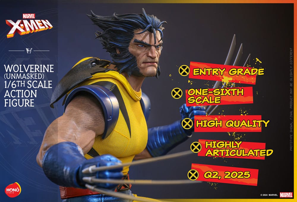 Hono Studio X-Men Wolverine (Unmasked) Marvel 1/6 Actionfigur