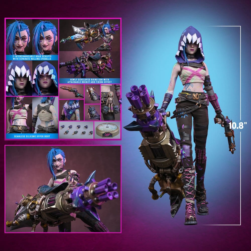 Hot Toys Arcane Fractured Jinx 1/6 Actionfigur