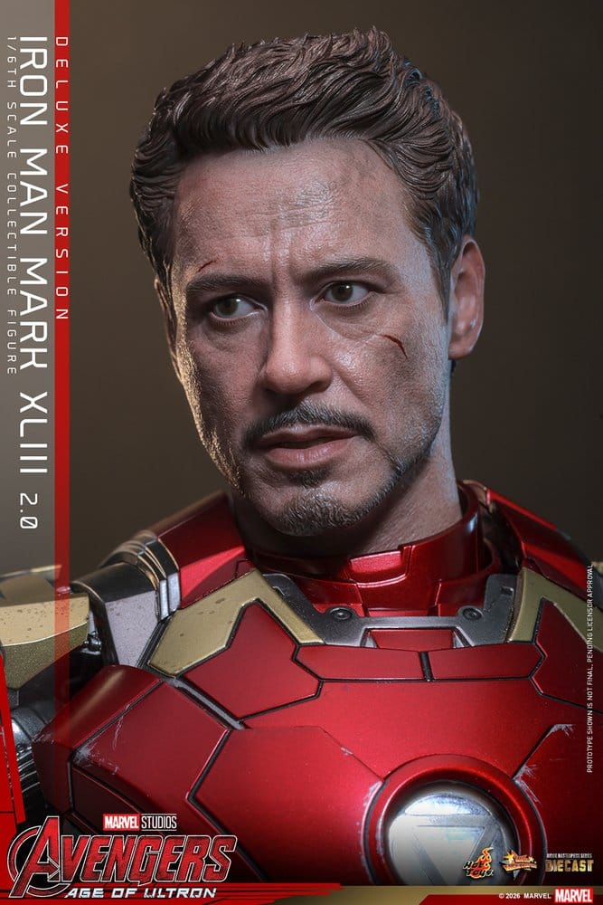 Hot Toys Avengers: Age of Ultron Movie Masterpiece Diecast Actionfigur 1/6 Iron Man Mark XLIII (2.0) (Deluxe Version)