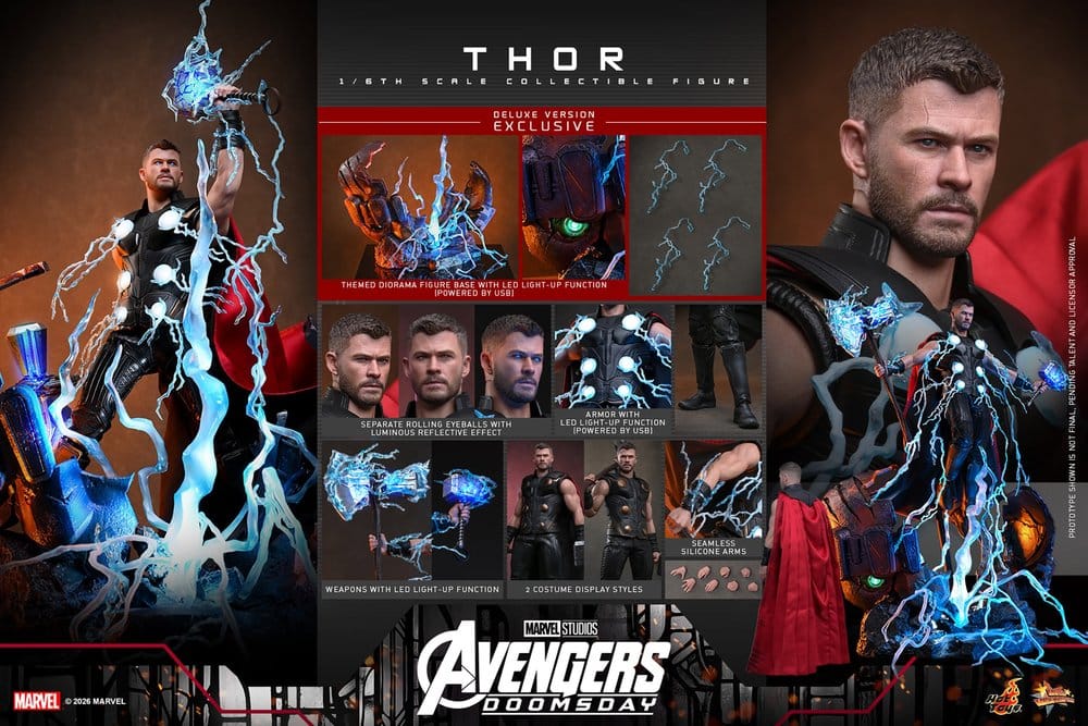 Hot Toys Avengers Doomsday Thor (Deluxe Version) 1/6 Actionfigur