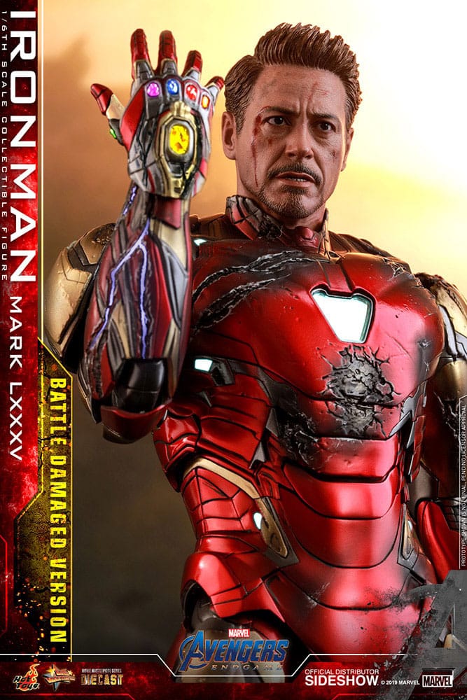 Hot Toys Avengers Endgame Iron Man Mark LXXXV (Battle Damaged Version) Special Edition Diecast 1/6 Actionfigur