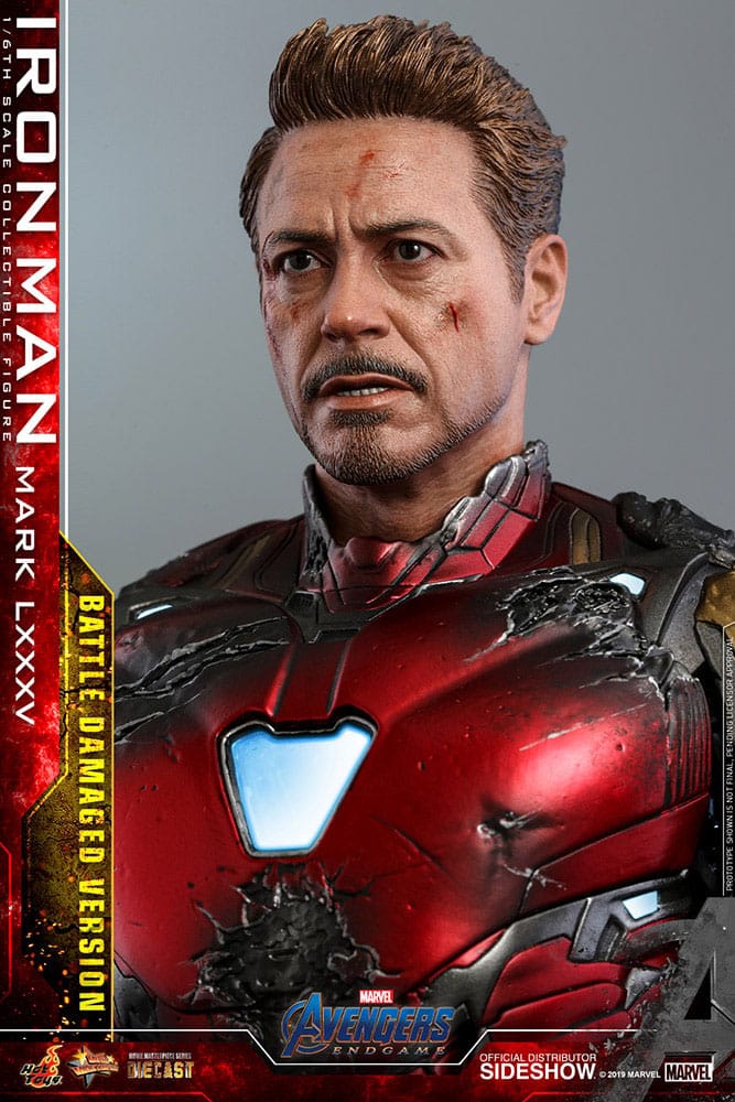Hot Toys Avengers Endgame Iron Man Mark LXXXV (Battle Damaged Version) Special Edition Diecast 1/6 Actionfigur