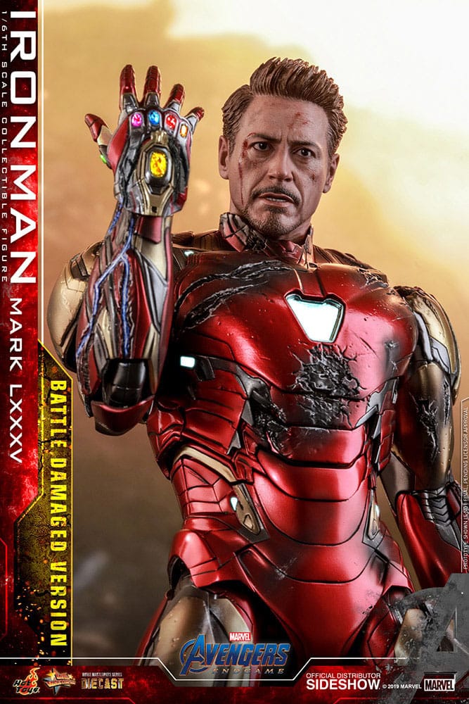 Hot Toys Avengers Endgame Iron Man Mark LXXXV (Battle Damaged Version) Special Edition Diecast 1/6 Actionfigur