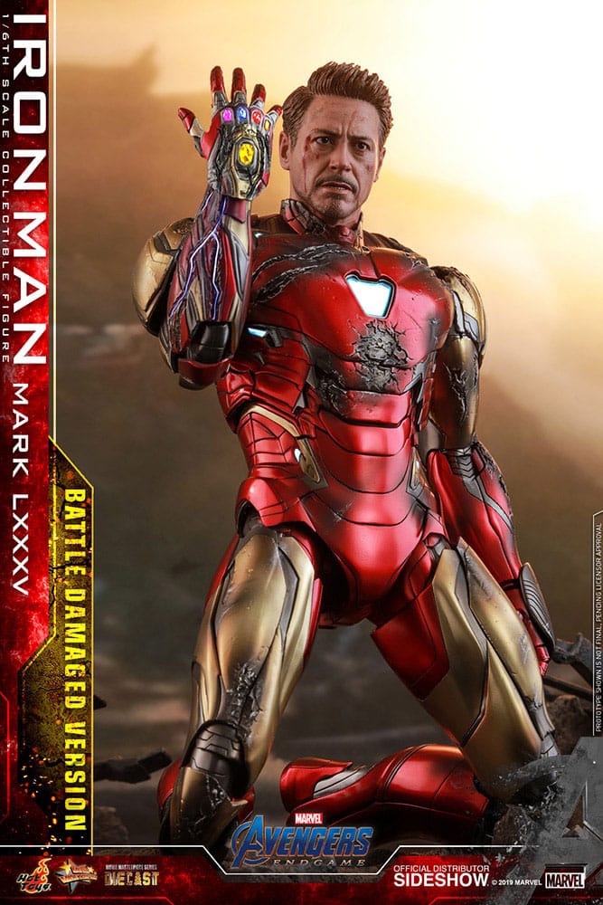 Hot Toys Avengers Endgame Iron Man Mark LXXXV (Battle Damaged Version) Special Edition Diecast 1/6 Actionfigur