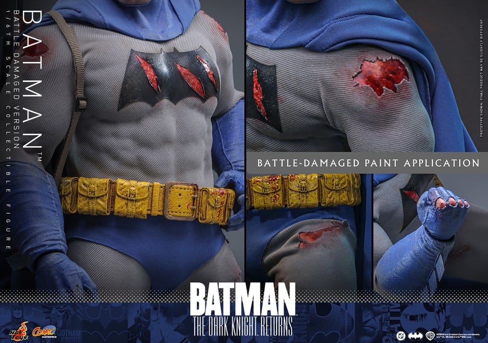 Hot Toys Batman: The Dark Knight Returns Comic Masterpiece Actionfigur 1/6 Batman (Battle Damaged Version) 32 cm
