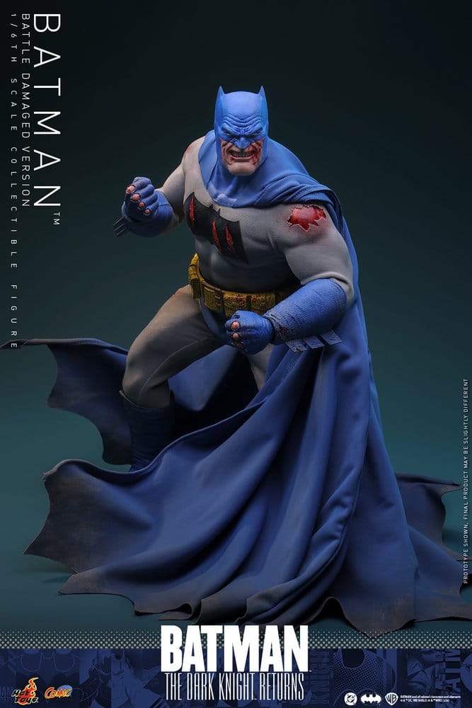 Hot Toys Batman: The Dark Knight Returns Comic Masterpiece Actionfigur 1/6 Batman (Battle Damaged Version) 32 cm
