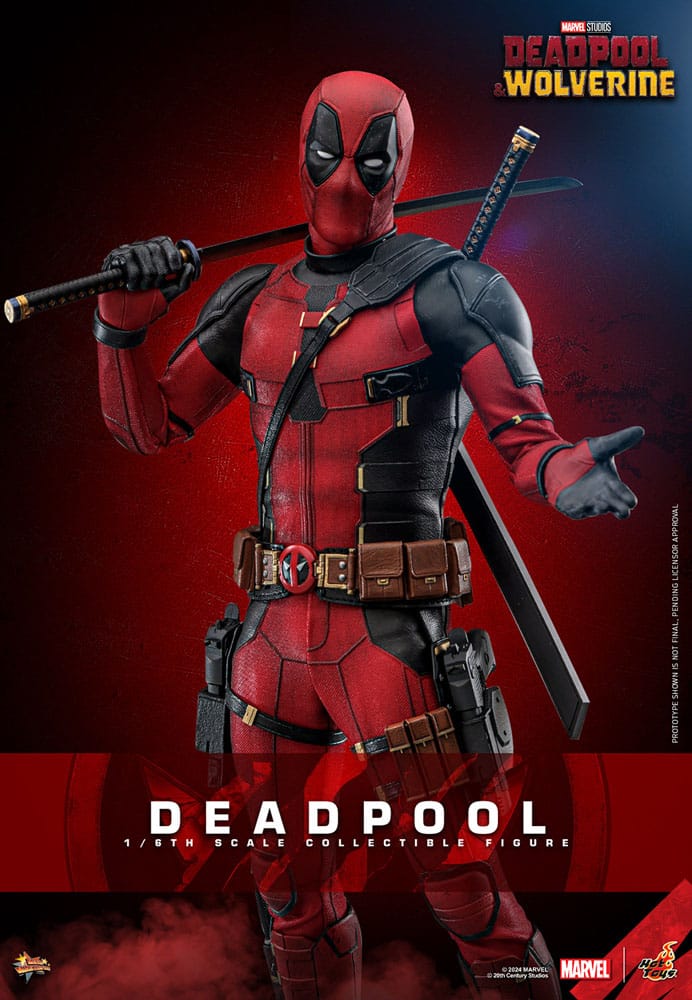 Hot Toys Deadpool & Wolverine Deadpool 1/6 Movie Masterpiece Actionfigur 31 cm