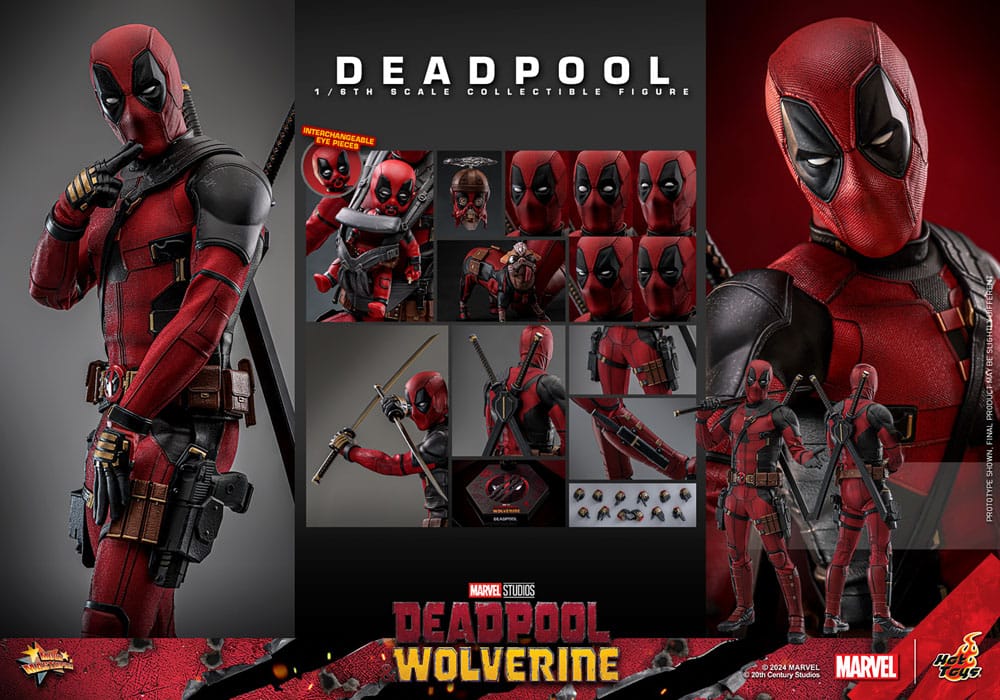 Hot Toys Deadpool & Wolverine Deadpool 1/6 Movie Masterpiece Actionfigur 31 cm