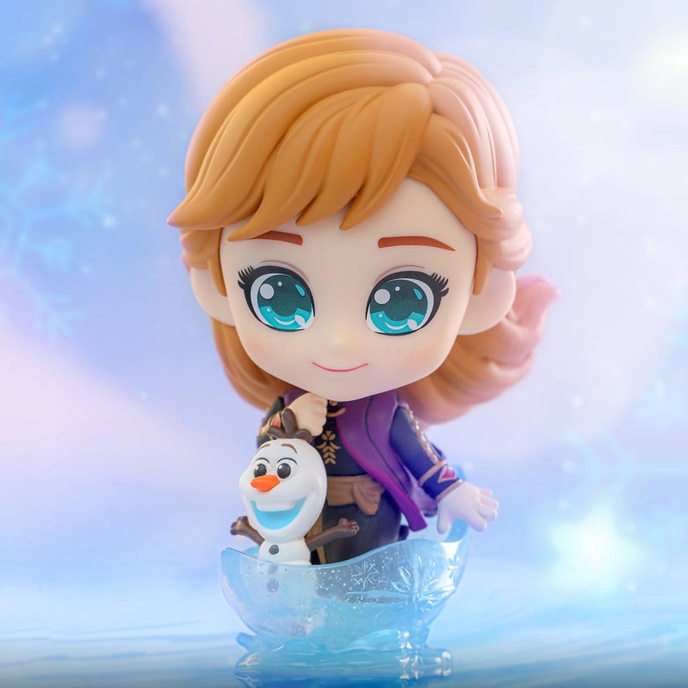 Hot Toys Die Eiskönigin Cosbi Minifiguren Elsa Anna Olaf Kristoff Display