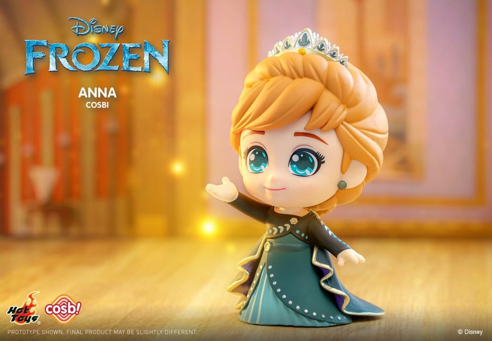 Hot Toys Die Eiskönigin Cosbi Minifiguren Elsa Anna Olaf Kristoff Display