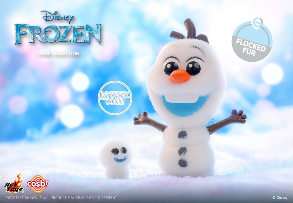 Hot Toys Die Eiskönigin Cosbi Minifiguren Elsa Anna Olaf Kristoff Display