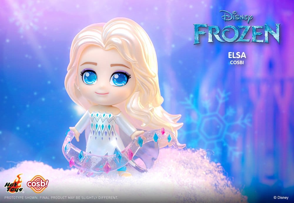 Hot Toys Die Eiskönigin Cosbi Minifiguren Elsa Anna Olaf Kristoff Display